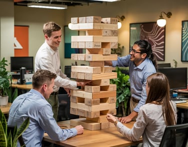 DECORATION AND ATMOSPHERE JENGLA PARA EMPRESAS EN GREENVILLE -Corporate Jenga Rentals in Greenville