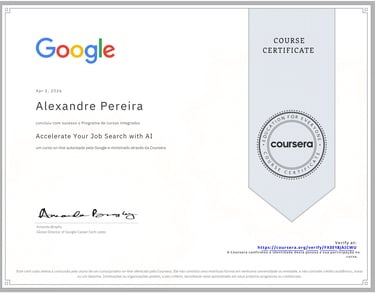 Certigicado Google marketing digital - kall alexandre