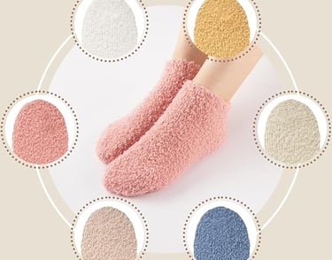 a woman's feet in a pair of socks