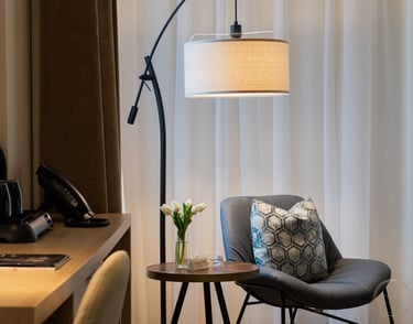 modern furnishings and elegant lighting