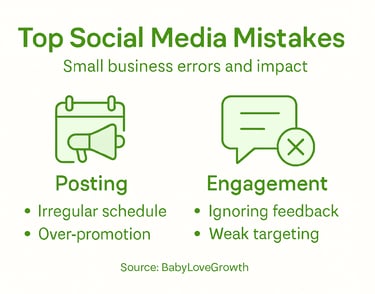 Infographic: common social media mistakes for small businesses