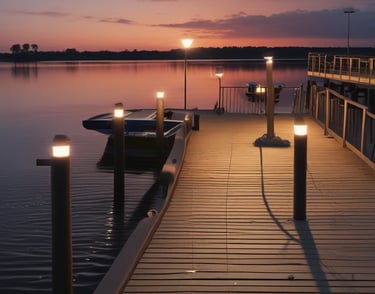 solar lighting on dock