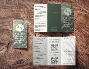 Logo projet la vache verte sur flyer disponible dans le gite