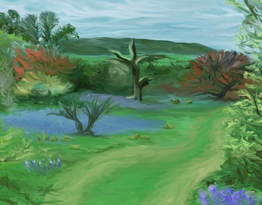 Blue Bonnet Trail with Old Rugged Cross