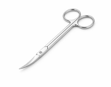 stainless steel Metzenbaum scissors instrument CE certified for delicate tissue dissection.