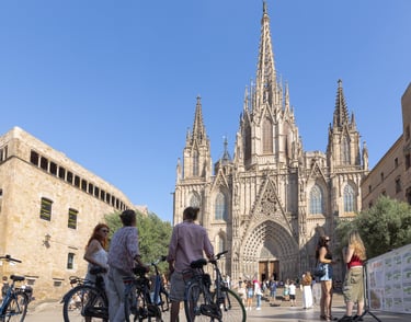 stunning view from a bike tour in barcelona with Holala Barcelona