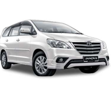 a white toyota innova with white background