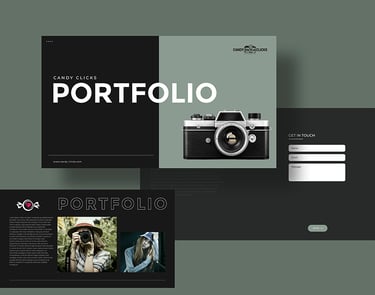 Modern portfolio design with a clean layout, featuring a hero image at the top, sections for projects, skills