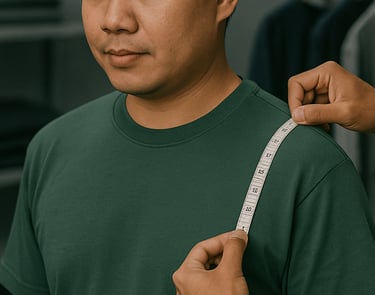 ukur pakaian di lokasi