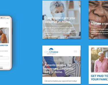 responsive mobile mock for website mobile design service.