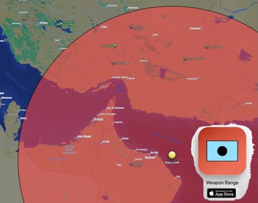 Lucas strike footprint launch from off the Omani coastline in the Gulf of Oman