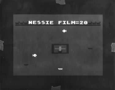Manual 4.26. by Maxim Zmeyev: Nessie screen reworked as a black-and-white contact print