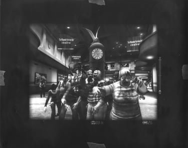 Manual 4.26. by Maxim Zmeyev: Dead Rising camera view with zombies as a contact print