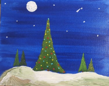 Réf : NOE24241205. Petite Forêt de Noël. 33x24cm.