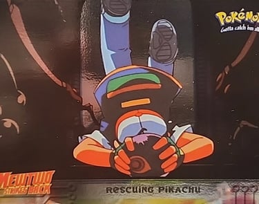 30 Rescuing Pikachu Topps Pokémon The First Movie silver foil