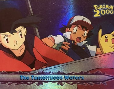 30 The Tumultuous Waters Topps Pokémon The Movie 2000 rainbow foil