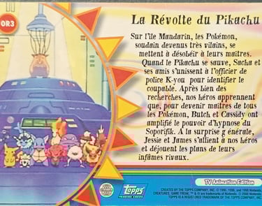 OR3 La révolte de Pikachu topps série 2