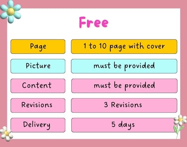 book design chart