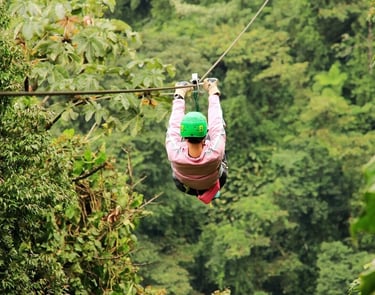 Cozumel, Mexico - Ziplining thru the jungle, 6 lines of various heights