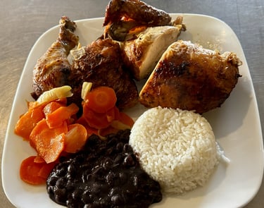 Las Brasas restaurant roast chicken dinner