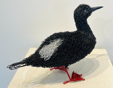 GULLIARMO - pine and plated wire by Guy Cranston