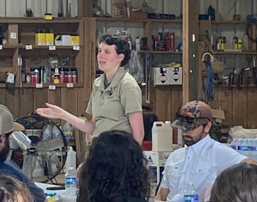 person speaking at Walker Ranch