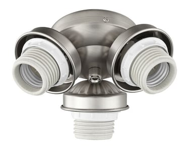 a close up of a light fixture with a white light