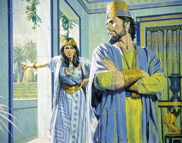 jezebel and ahab art depiction