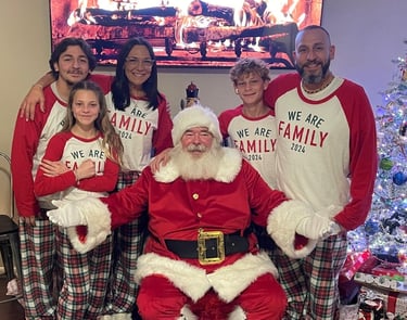The Santa Cowboy at a Home Viait