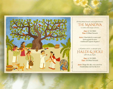 a postcard with a picture of a man and woman