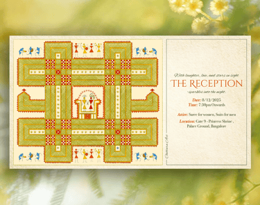 a wedding invitation card with a photo of a wedding invitation