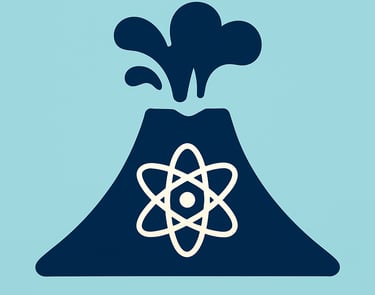 Ilustração vulcão simulando experiencias infantis