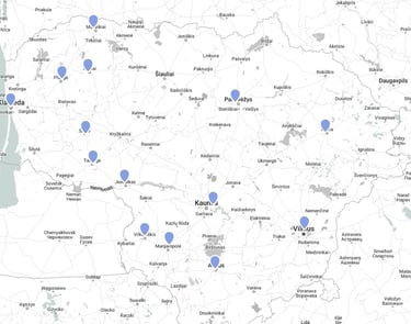 Automobilių stiklų servisai visoje Lietuvoje