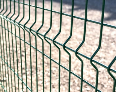 Example of a panel fence produced and welded using the machine, shown after completion