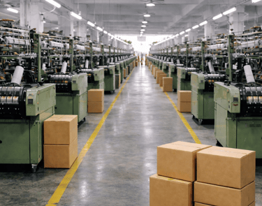 HANXIA'S needle loom weaving workshop for producing woven paper ribbon 