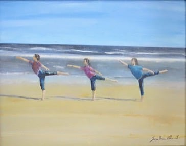Ballerina Sisters 27.94 x 35.56 cm   Acrylic paint Glyceé  on canvas print