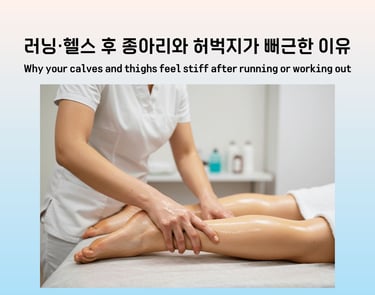 Calf and thigh massage after running or working out for lower body recovery