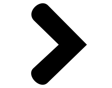 Black right arrow chevron icon for UI navigation and web page pagination