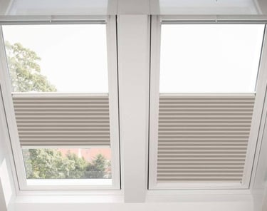 jaluzele plisate cu montaj pe ferestre tip Velux
