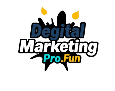 a digital marketing company logo with the words digitalmarketingpro.fun