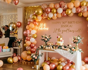 birthday decoration, wedding decoration, event decoration