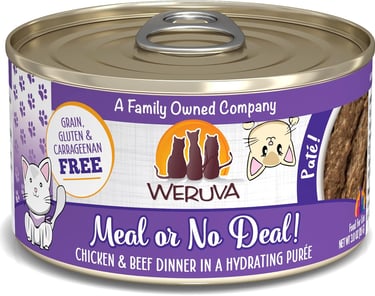 Weruva cat food meal or no deal chicken and beef 