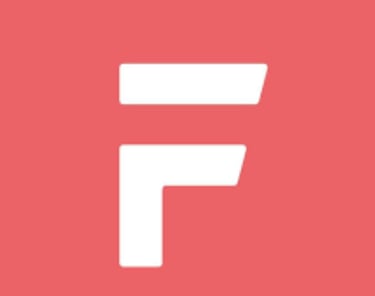 Finom Bank rotes Logo, weisses grosses F