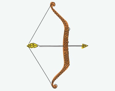 a bow and arrow, choosing the right aim