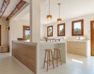 mediterranean kitchen design ibiza oak wood