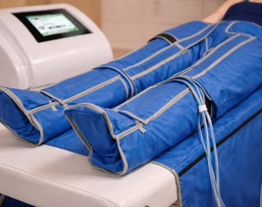 Sistema professionale di pressoterapia per drenaggio linfatico e miglioramento della circolazione