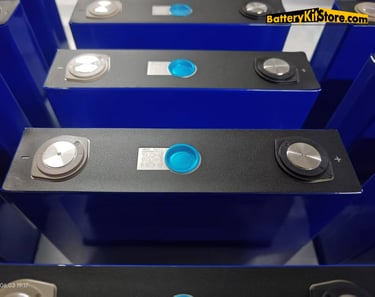 detail of LiFePO4 prismatic battery cells