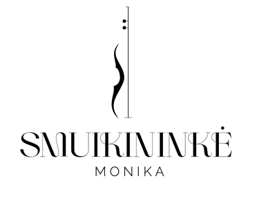 Smuikininkė Monika logotipas. Smuiko muzikos paslaugos.