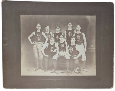 Very early basketball team photograph unknown antique photo