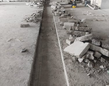 On-site concrete cutting with safety measures in Bangalore